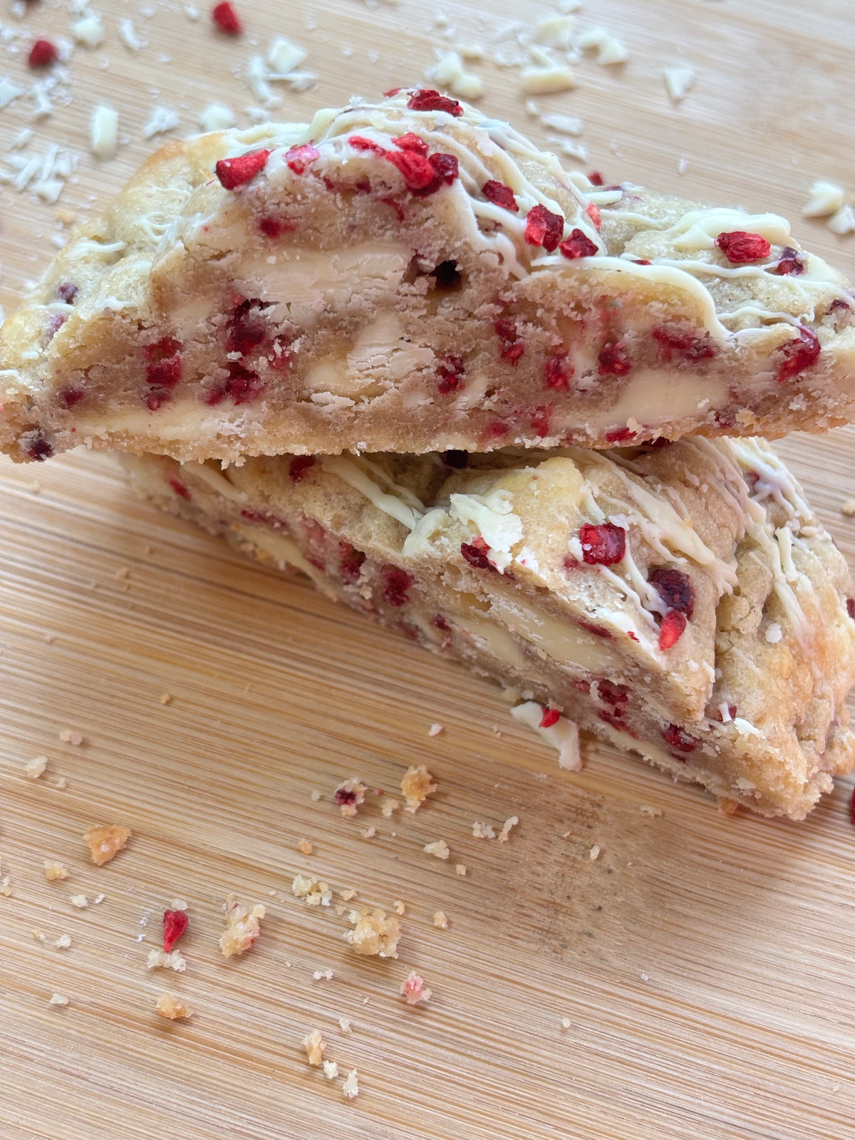 White Chocolate and Raspberry Cookie